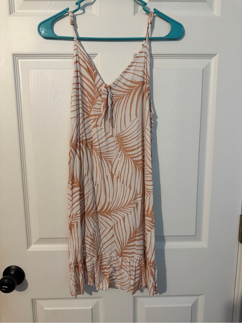 Roxy Cream and Tan Palm-Dress